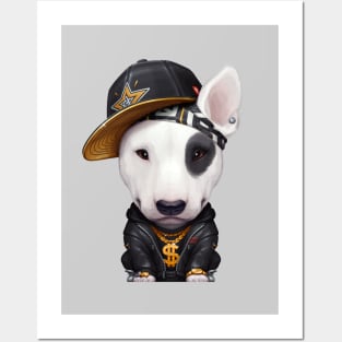 English Bull Terrier Hip-Hop Super Star Posters and Art